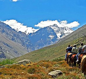 Cabalgata por la cordillera de Los Andes